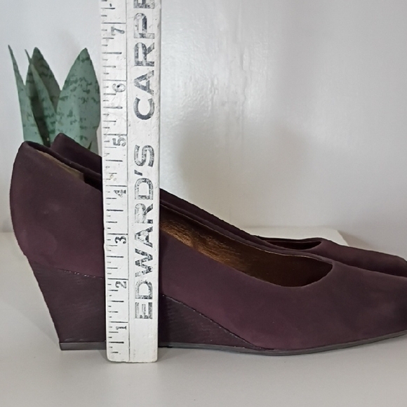 Gallo Handmade in Italy Purple Suede Wedge Shoes  EU 37½ US Women’s 7.5 Pumps - Picture 10 of 16